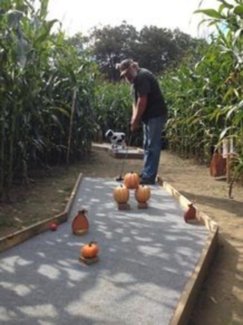 Playing Mini Golf